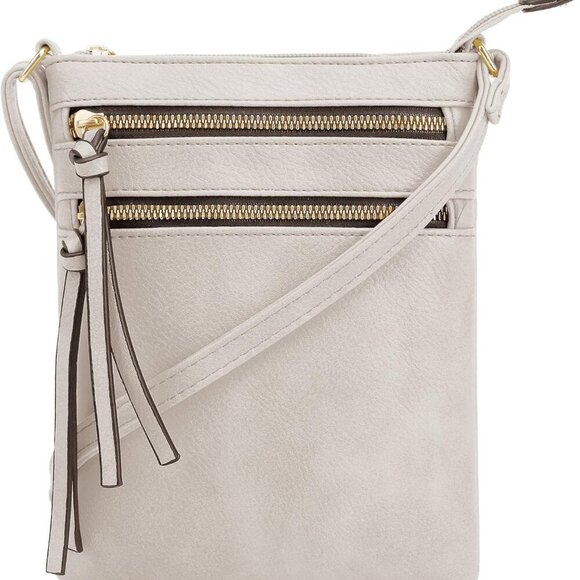 Crossbody Purse Bag | Functional Multi Pocket Double Zipper Purse | Adjustable S - Picture 1 of 7